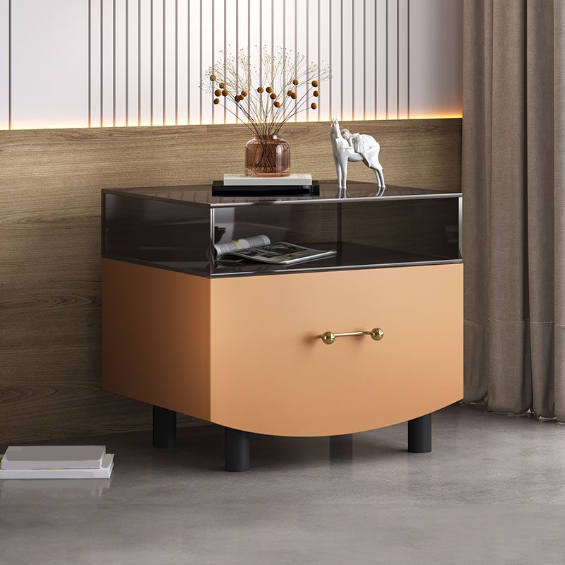 Montilla de noche acrílica contemporánea 21.65 pulgadas de altura Mesa de noche giratoria