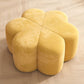 Flower Shape Pouf Velvet Pure Color Scratch Resistant Upholstered Pouf