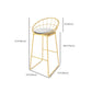 Glam Upholstered Counter Stool Low Back Stool with Gold Frame Clearhalo 'Bar Furniture' 'Bar Stools' 'bar_stools' 'furn' 'furn_bar_stools' 'Furniture' 'Kitchen & Dining Furniture' 1200x1200_06f56488-3e54-4cc4-a8a6-6971b75278bd