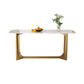 Glam Eetkamerset 1/4/6-delig Gouden roestvrijstalen frame eettafel en stoelen