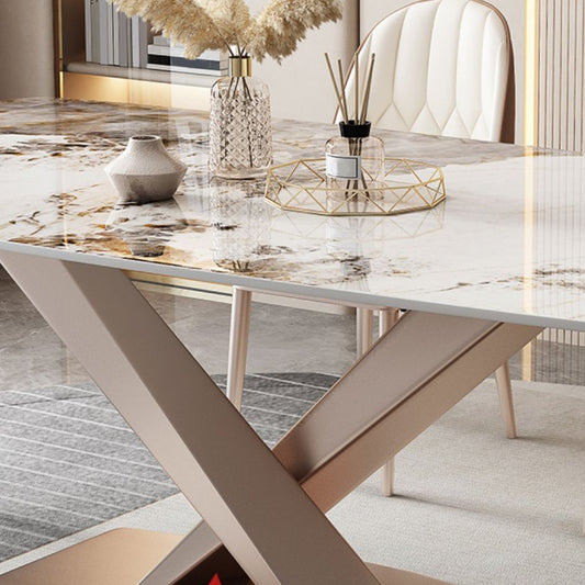 モダンな焼結ストーンダイニングテーブルセット1/2/5/7ピースダイニングセット
