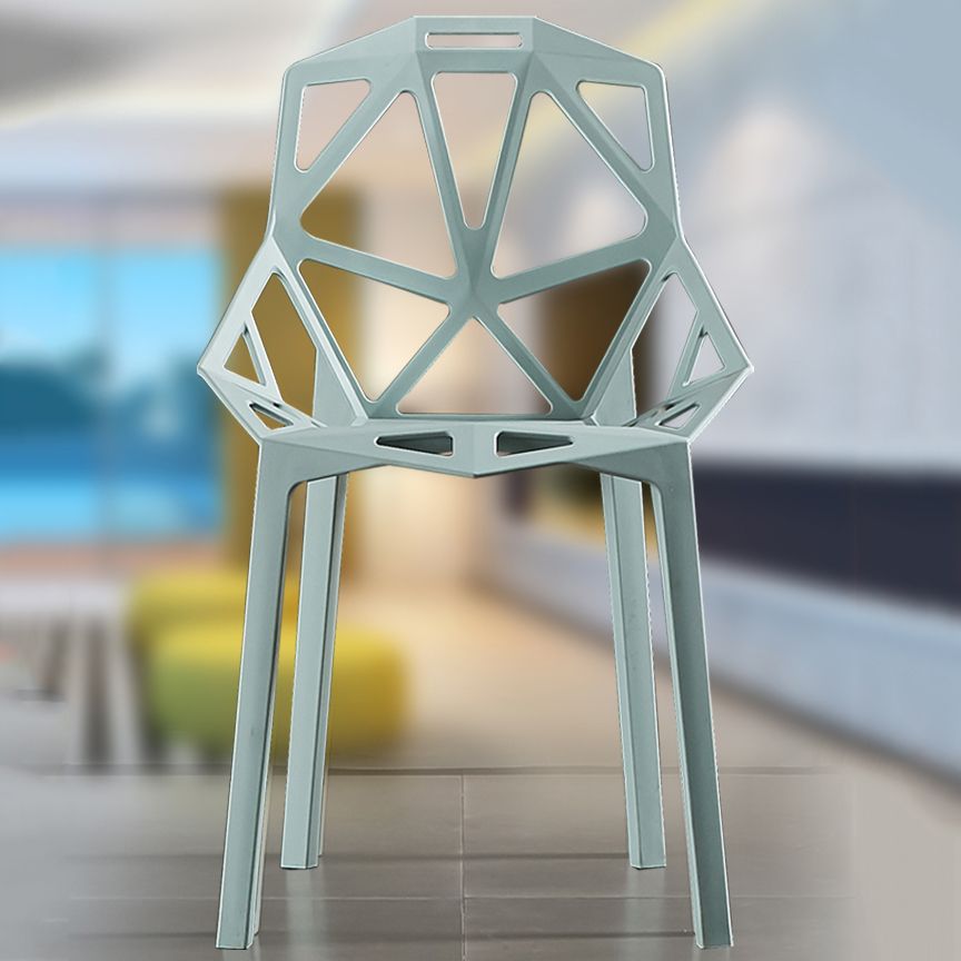 Contemporary Plastic Dining Side Chair Matte Finish Cross Back Dining Chair Clearhalo ' kitchen&dining_furn' 'Dining Chairs' 'Dining Tables & Seating' 'dining_chair' 'furn' 'furn_dining_chair' 'Furniture' 'furniture_dining_chair' 'Kitchen & Dining Furniture' 'kitchen' 1200x1200_06f776fa-c510-4a28-9742-01898a9f9caf