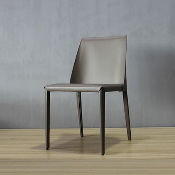 Modern Dining Chair 18'' Wide Solid Back Chair with 4 Legs for Home Use Clearhalo ' kitchen&dining_furn' 'Dining Chairs' 'Dining Tables & Seating' 'dining_chair' 'furn' 'furn_dining_chair' 'Furniture' 'furniture_dining_chair' 'Kitchen & Dining Furniture' 'kitchen' 1200x1200_06f9e576-ba07-42db-b329-34ee902a1db0