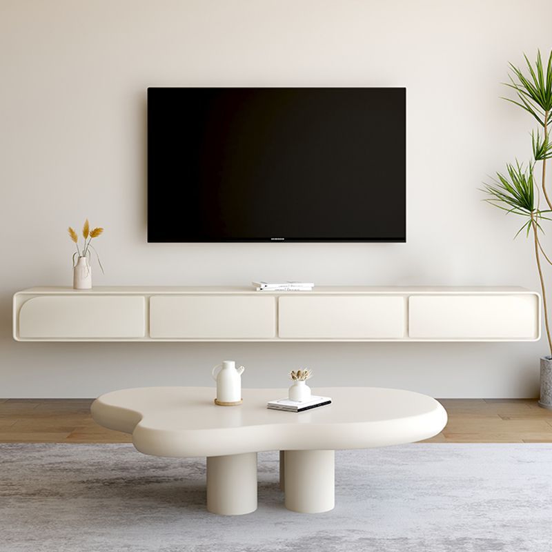 Modern TV Console Wall-mounted Media Console Enclosed Storage Console with Drawer Clearhalo 'furn' 'furn_tv_stands_entertainment_centers' 'Furniture' 'Living Room Furniture' 'TV Stands & Entertainment Centers' 'TV Stands & Media Storage Furniture' 'tv_stands_entertainment_centers' 1200x1200_06f9f675-d79f-4cae-abc0-b0ccb76e67bc