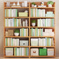 Natural Floor Bookshelf Contemporary Bamboo Shelf Bookcase for Study Room