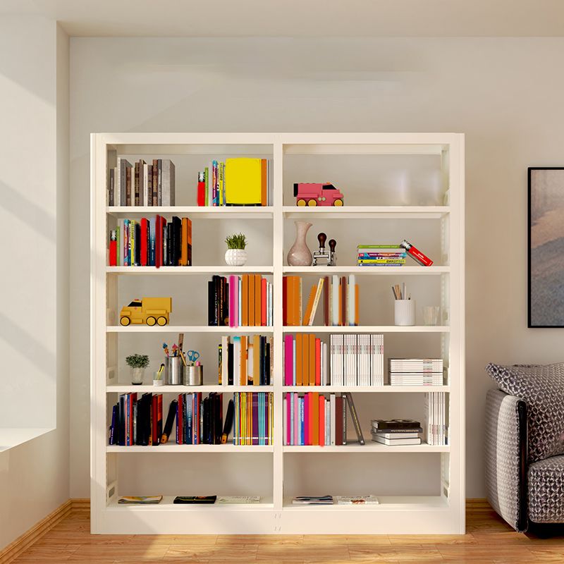 Modern Open Back Bookshelf Standard Metal Bookcase with Shelves