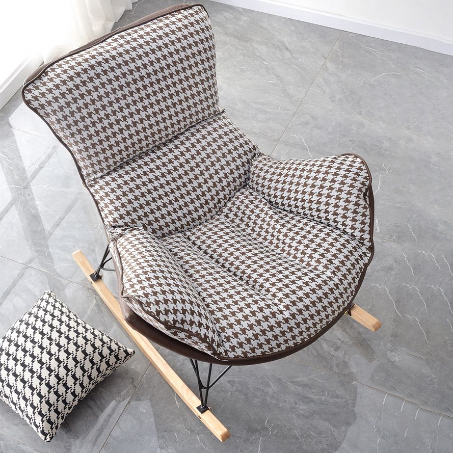 Plante à bascule de style contemporain chaise à bascule intérieure avec ottoman