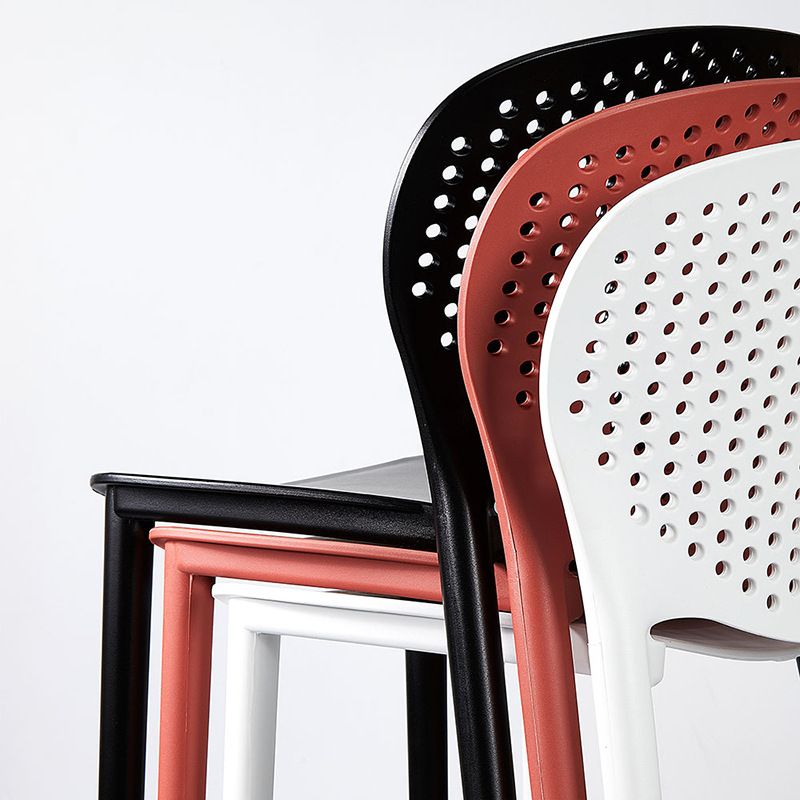 Taburete de plástico con respaldo bajo industrial, taburetes de altura para cocina