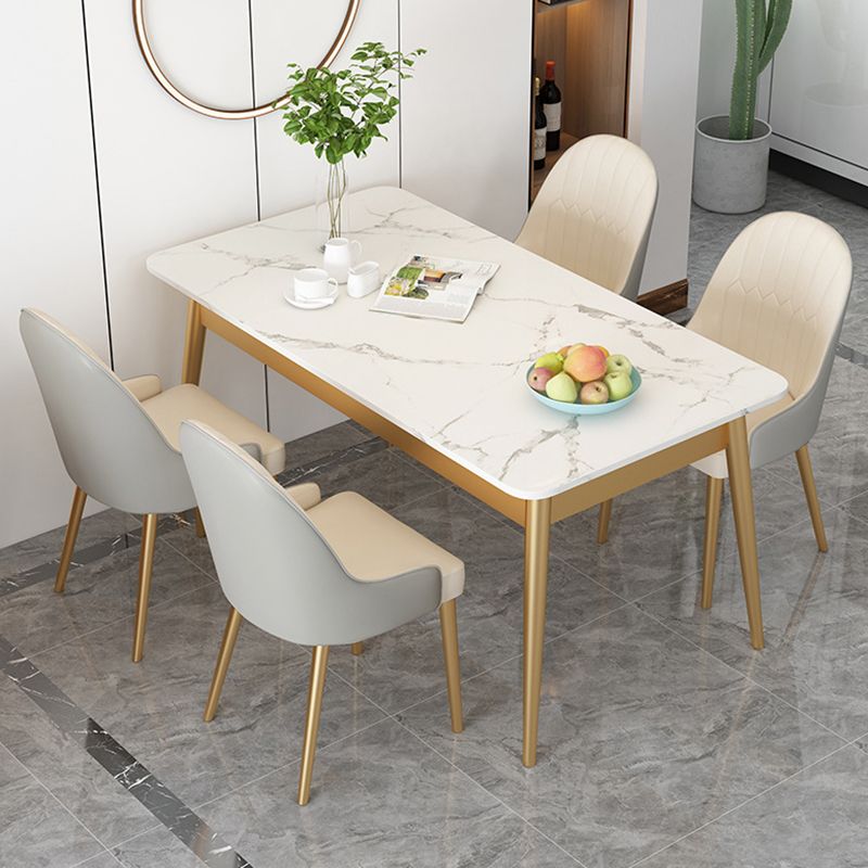 Esszimmer-Luxus-Esstisch, Küche, Stein-Esstisch mit 4 Beinen