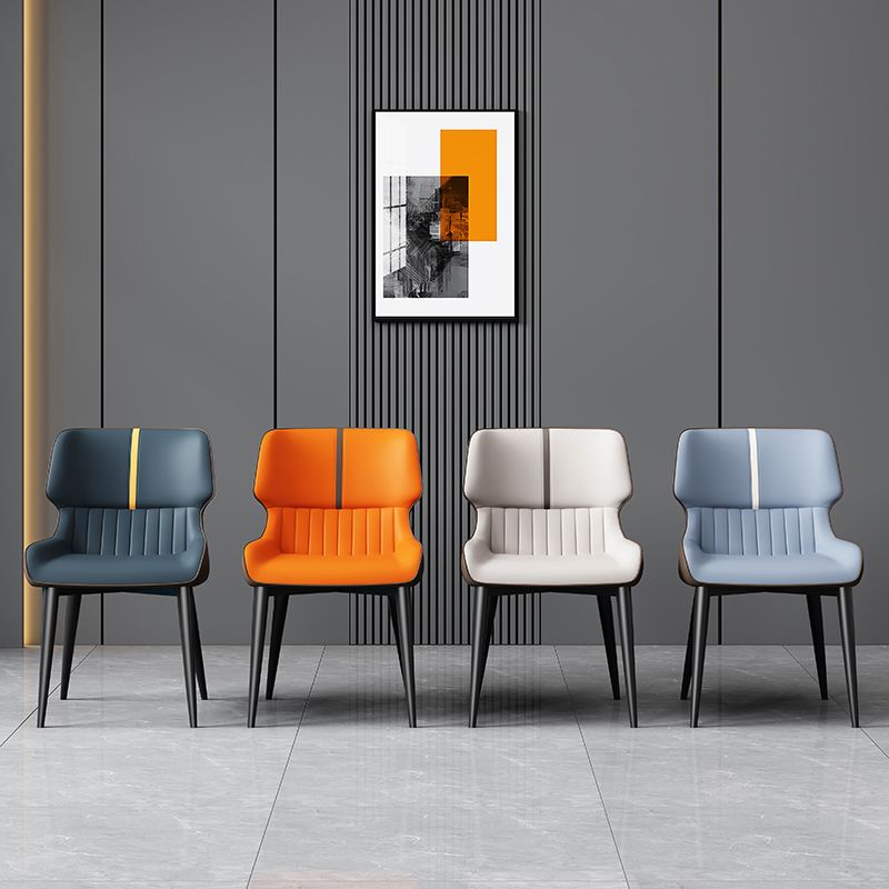 Dining Room Upholstered Side Chair Home Faux Leather Dining Chair Clearhalo 'Dining Chairs' 'Dining Tables & Seating' 'dining_chair' 'furn' 'furn_dining_chair' 'Furniture' 'Kitchen & Dining Furniture' 1200x1200_07006312-6436-4211-9347-efacb44a8018