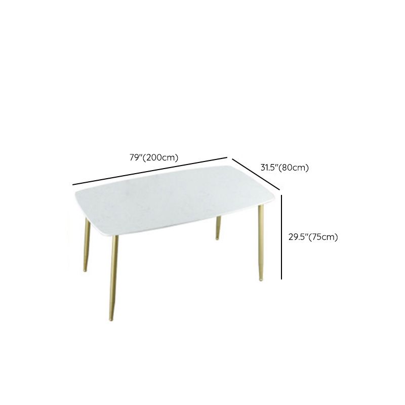 Rectangle Golden Base Dining Table Glam Faux Marble Table for Dining Room Clearhalo 'Dining Tables & Seating' 'Dining Tables' 'dining_table' 'furn' 'furn_dining_table' 'Furniture' 'Kitchen & Dining Furniture' 1200x1200_07031c8b-69dc-40f9-b650-ccc8de246312