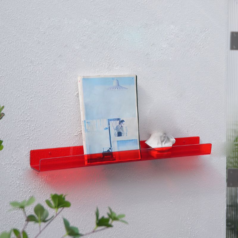 Libreria di archiviazione montata a parete acrilica 23,5 "l moderna libreria per casa