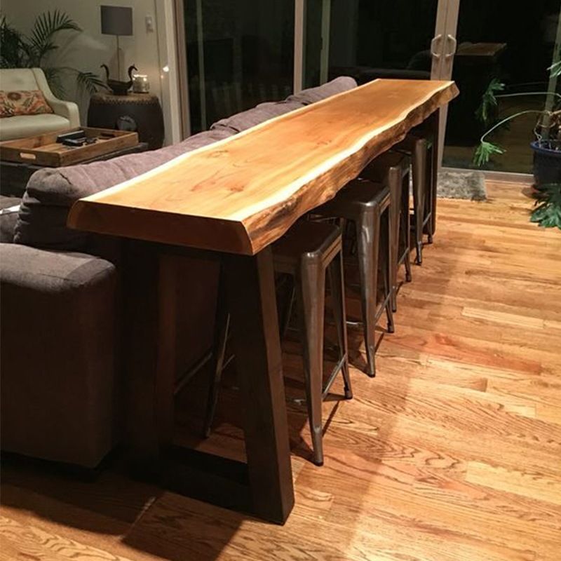 Industrial Dining Rectangle Table Wooden Bar Counter Table for Kitchen Clearhalo 'Bar Furniture' 'Bar Tables' 'bar_tables' 'furn' 'furn_bar_tables' 'Furniture' 'furniture_bar_tables' 'Kitchen & Dining Furniture' 1200x1200_070454bf-65d4-440b-b210-b75d8f063243
