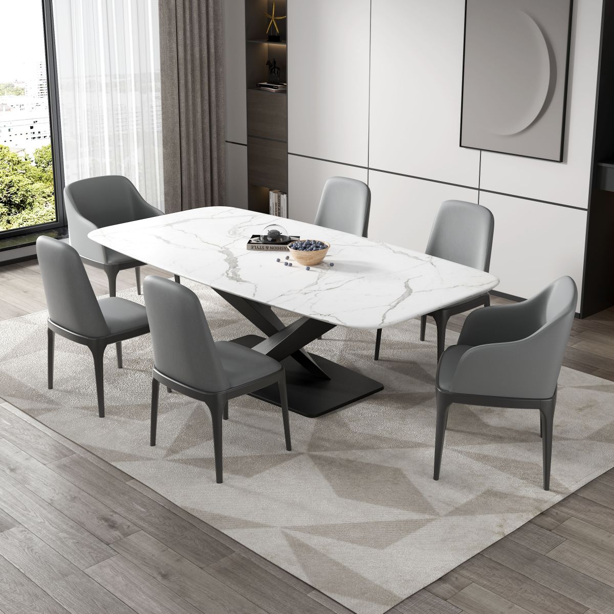 Modern Square Leather Dining Side Arm Chair with Wooden Legs for Kitchen Clearhalo ' kitchen&dining_furn' 'Dining Chairs' 'Dining Tables & Seating' 'dining_chair' 'furn' 'furn_dining_chair' 'Furniture' 'furniture_dining_chair' 'Kitchen & Dining Furniture' 'kitchen' 1200x1200_0705f067-9750-4c58-a58f-21e14ae96fca