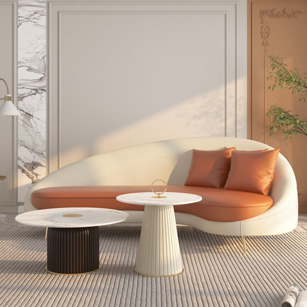 Faux Leather Curved Sofa Contemporary Sloped Arm Sofa for Living Room Clearhalo 'furn' 'furn_sofas' 'Furniture' 'Living Room Furniture' 'Sofa' 'sofas' 1200x1200_07089e5a-4847-4c81-a3c8-4a91a69d6146