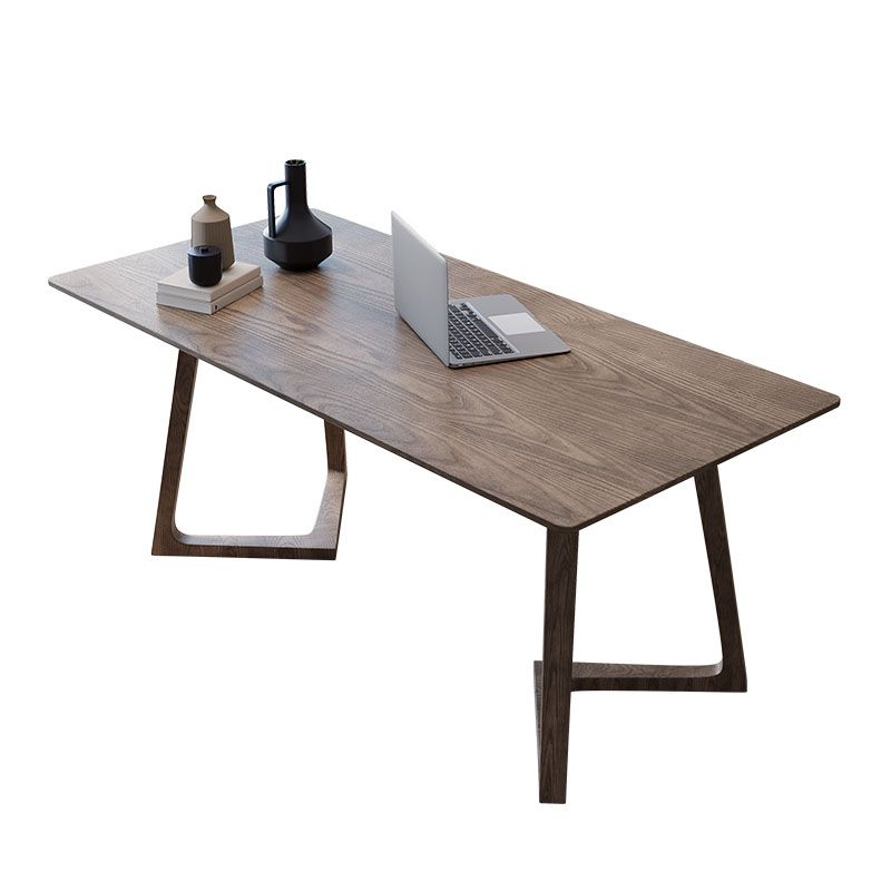 Bureau d'écriture moderne en bois massif 29.53 "haut bureau rectangle de haut