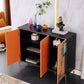 47.5"L Glam Engineered Wood Credenza Orange Cabinets Dining Server for Living Room Clearhalo 'buffet_sideboard' 'Buffets & Sideboards' 'furn' 'furn_buffet_sideboard' 'Furniture' 'Kitchen & Dining Furniture' 1200x1200_0709e053-58a5-4199-b4ac-4eef3f13f327