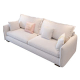 Coupage en cuir faux et en coton canapé canapé carré canapé canapé avec oreillers