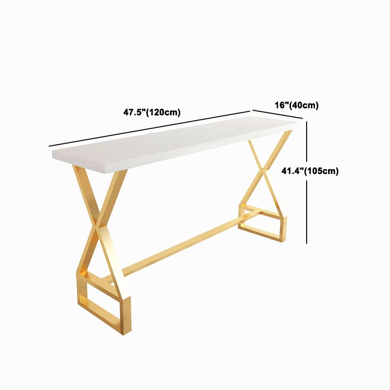 White and Gold Counter Set 1/2/3/5 Pieces Rectangle Trestle Glam Bar Table Set Clearhalo 'Bar Furniture' 'furn' 'furn_home_bar_bar_sets' 'Furniture' 'Home Bars & Bar Sets' 'home_bar_bar_sets' 'Kitchen & Dining Furniture' 1200x1200_070c623a-0f9f-4e6f-b81f-55f485b6aec8