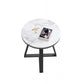 Modern Style Solid Rock SLATE Top White Gold/white/black Gold Oval Coffee Table