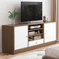 12 "D Consolet de télévision en bois moderne Console ouverte Stand de télévision avec tiroirs et portes