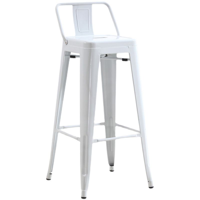 Modern Squared Counter Stools Armless Iron Indoor Bar Stool with Footrest Clearhalo 'Bar Furniture' 'Bar Stools' 'bar_stools' 'furn' 'furn_bar_stools' 'furniture_bar_stools' 'Kitchen & Dining Furniture' 'kitchen&dining_furn' 'kitchen' 'kitchen_furn' Furniture' 1200x1200_070ea476-d6f8-4267-8019-4a0e754b41a5