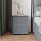 21 Zoll H-Bett Nachttisch 3-Drawer Faux Leder Massivholz Nachttisch