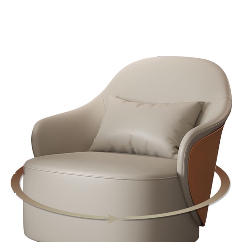 Grey Lounge Chair Arms Included Barrel Chair for Living Room Clearhalo 'Accent Chairs' 'accent_chairs' 'Chairs & Seating' 'furn' 'furn_accent_chairs' 'Furniture' 'Living Room Furniture' 1200x1200_071257a9-af68-471f-9b3f-85b13dcd5db4