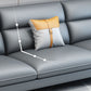 Contemporary Sectional Faux Leather Sofa Sectional with Flared Arm