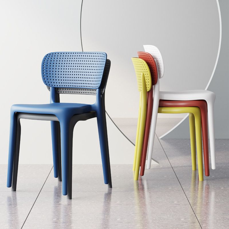 Scandinavian Plastic Armless Chair Dining Room Open Back Chair Clearhalo 'Dining Chairs' 'Dining Tables & Seating' 'dining_chair' 'Furniture' 'furniture_dining_chair' 'Kitchen & Dining Furniture' 1200x1200_0714c217-85ef-4bb3-80e7-793c42be70ab