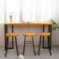 Rectangular Bar Height Table Black Legs and Metal Base Bar Table for Living Room Clearhalo 'Bar Furniture' 'Bar Tables' 'bar_tables' 'furn' 'furn_bar_tables' 'Furniture' 'Kitchen & Dining Furniture' 1200x1200_07158a57-be36-4ae2-beb9-d621dc45b9f8