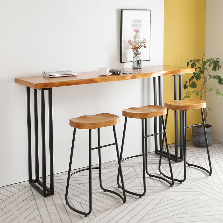 Contemporary Rectangle Bar Counter Table Wooden Dining Table for Kitchen Clearhalo 'Bar Furniture' 'Bar Tables' 'bar_tables' 'furn' 'furn_bar_tables' 'Furniture' 'furniture_bar_tables' 'Kitchen & Dining Furniture' 1200x1200_0715b6da-81f1-4b7d-b580-cf3c0078af5e