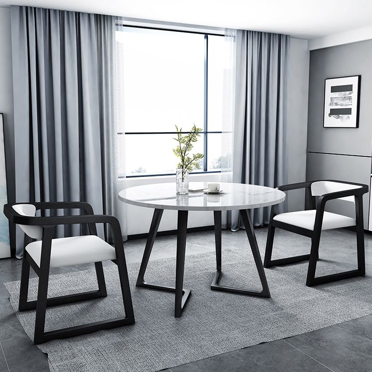 Modern Style White Dinner Table Sintered Stone Table with Wooden Base for Home Clearhalo ' dining_table' 'Dining Tables & Seating' 'Dining Tables' 'furn' 'furn_dining_table' 'Furniture' 'furniture_dining_table' 'Kitchen & Dining Furniture' 'kitchen&dining_furn' 'kitchen' 'kitchen_dining_table' 1200x1200_0715ca05-da5a-487b-aafb-a0ccc901249e