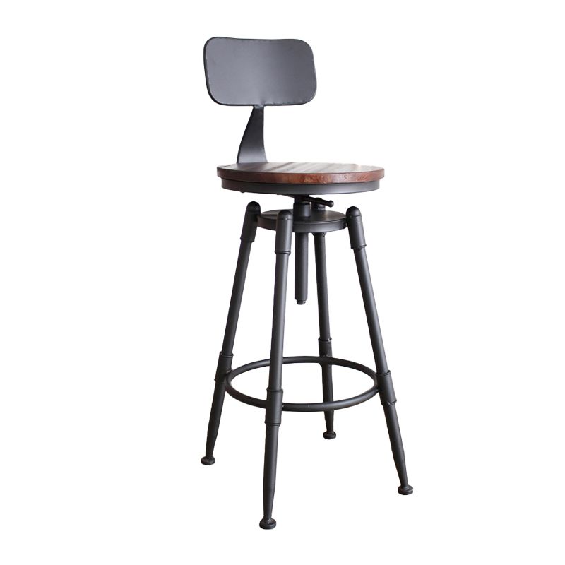 Rotating Barstool Industrial Style 4 Feet Bar Stool for Dining Room Set of 3 Clearhalo 'Bar Furniture' 'Bar Stools' 'bar_stools' 'furniture_bar_stools' 'Kitchen & Dining Furniture' 'kitchen&dining_furn' 'kitchen' 'kitchen_furn' Furniture' 1200x1200_0716ee08-e5c4-4be5-954c-f214377bc38e