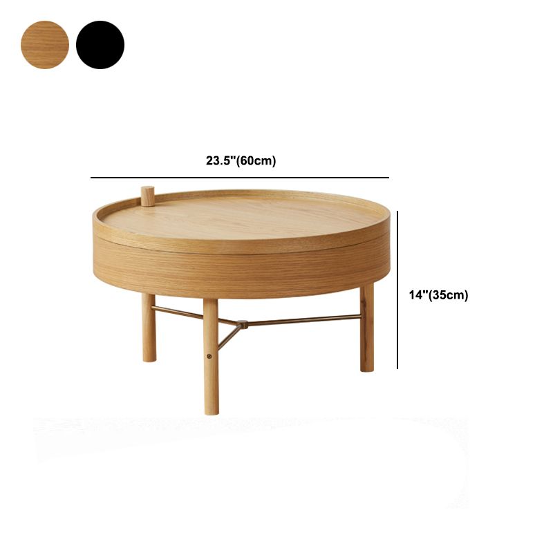 Scandinavian Round 1 Single Coffee Table Solid Wood Cocktail Table Clearhalo 'Coffee & Accent Tables' 'Coffee Tables' 'coffee_tables' 'furn' 'furn_coffee_tables' 'Furniture' 'Living Room Furniture' 1200x1200_0716fd78-fdfc-4bb0-8fcc-8a4d3e05efcc