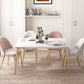 Rectangle Golden Base Dining Table Glam Stone 4 Legs Dining Table Clearhalo 'Dining Tables & Seating' 'Dining Tables' 'dining_table' 'furn' 'furn_dining_table' 'Furniture' 'Kitchen & Dining Furniture' 1200x1200_07173c5a-aa31-4199-941d-f2eb74376003