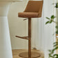 Modern Style Adjustable Armless Counter Stool with Leather Cushion