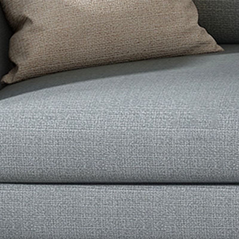 Gray 5-seat Square Arm Sectional Contemporary Fabric Slipcovered Sectional Clearhalo 'furn' 'furn_sectionals' 'Furniture' 'Living Room Furniture' 'Sectionals' 1200x1200_071d1614-cbf2-45e9-a082-dcd307d1013a