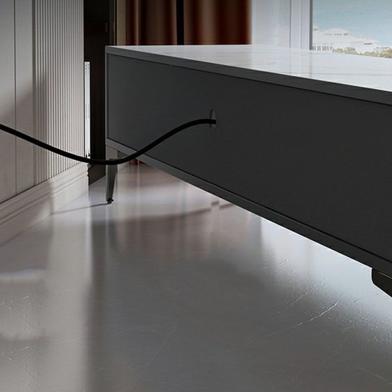 15.7" H Glam TV Cabinet Glass Top Media Console TV Stand with 2 Doors Clearhalo 'furn' 'furn_tv_stands_entertainment_centers' 'Furniture' 'Living Room Furniture' 'TV Stands & Entertainment Centers' 'TV Stands & Media Storage Furniture' 'tv_stands_entertainment_centers' 1200x1200_071e3f81-62bd-4aaf-a88f-b35eb7fd3313