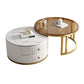 Round Nesting Coffee Table Set Frame Coffee Table Set with 2 Drawers Clearhalo 'Coffee & Accent Tables' 'Coffee Tables' 'coffee_tables' 'furn' 'furn_coffee_tables' 'Furniture' 'Living Room Furniture' 1200x1200_071e5360-7525-461f-b25e-868dffd29ca7