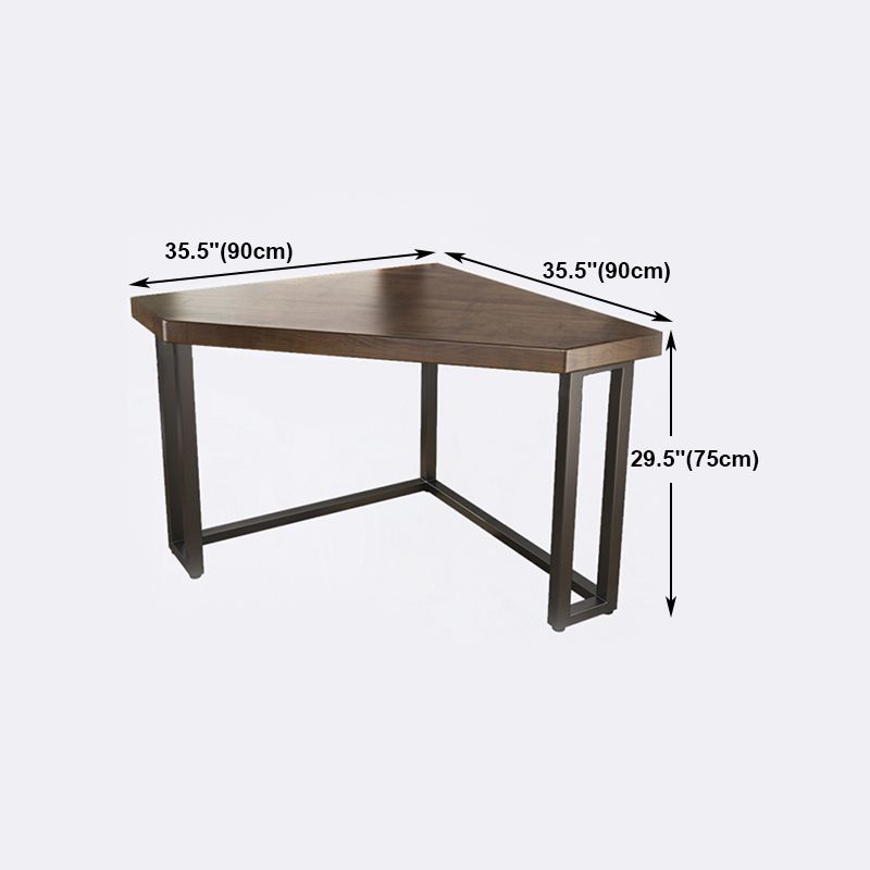 Corner Table Modern Style Solid Wood Top Black Metal Table Legs for Bedroom Clearhalo 'furn' 'furn_office_desk' 'Furniture' 'furniture_office_desk' 'Office Desks' 'Office Furniture' 'office_desk' 1200x1200_071ef5d3-4081-408b-85ef-007806bd43d3