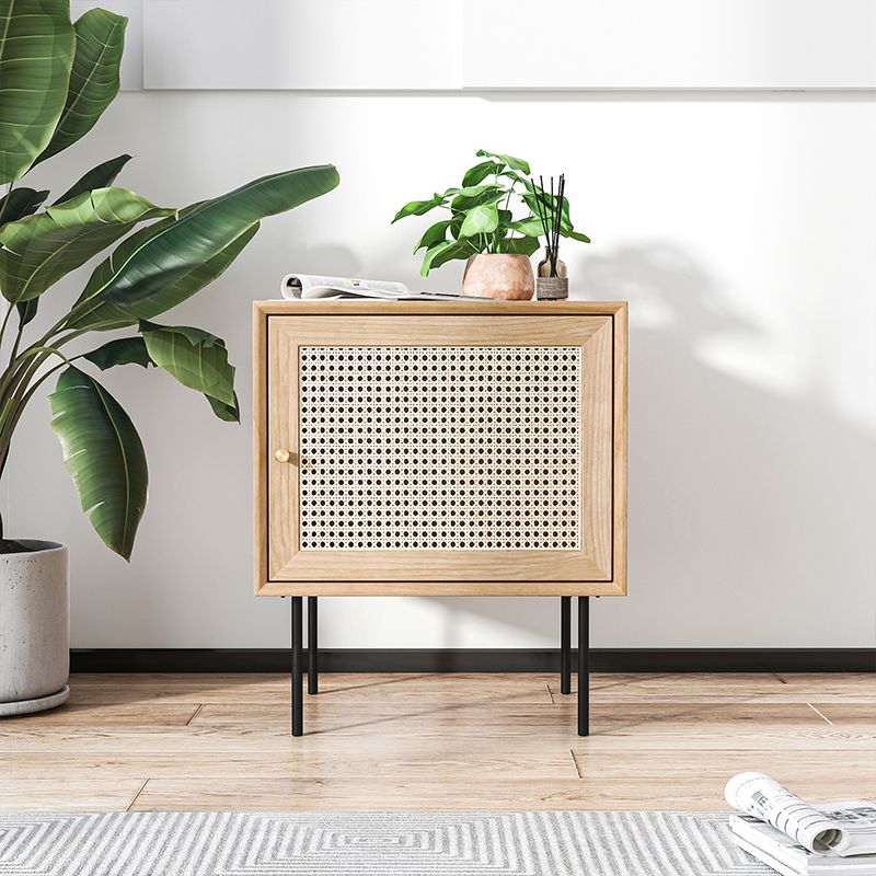 ソリッドウッドベッドサイドテーブル、保管付きの現代的なナイトスタンド