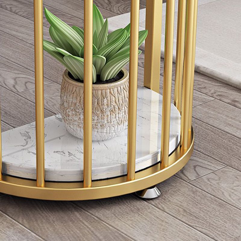Glam Stone Bar Table Metal Base Storage Table for Living Room Clearhalo 'Bar Furniture' 'Bar Tables' 'bar_tables' 'furn' 'furn_bar_tables' 'Furniture' 'Kitchen & Dining Furniture' 1200x1200_072150c8-b210-49c0-a601-e9be9034ab4f