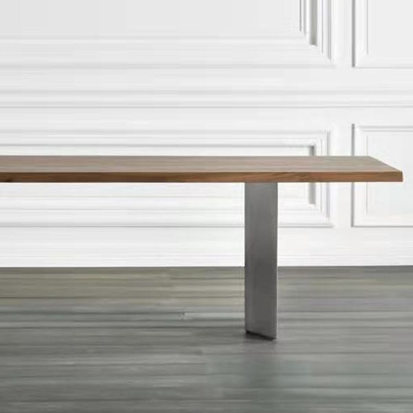 Rectangle Shape Glam Dining Table Double Pedestal Table with Solid Wood Clearhalo ' dining_table' 'Dining Tables & Seating' 'Dining Tables' 'furn' 'furn_dining_table' 'Furniture' 'furniture_dining_table' 'Kitchen & Dining Furniture' 'kitchen&dining_furn' 'kitchen' 'kitchen_dining_table' 1200x1200_0721d18c-6bf1-48ed-97bd-2bc219db4100