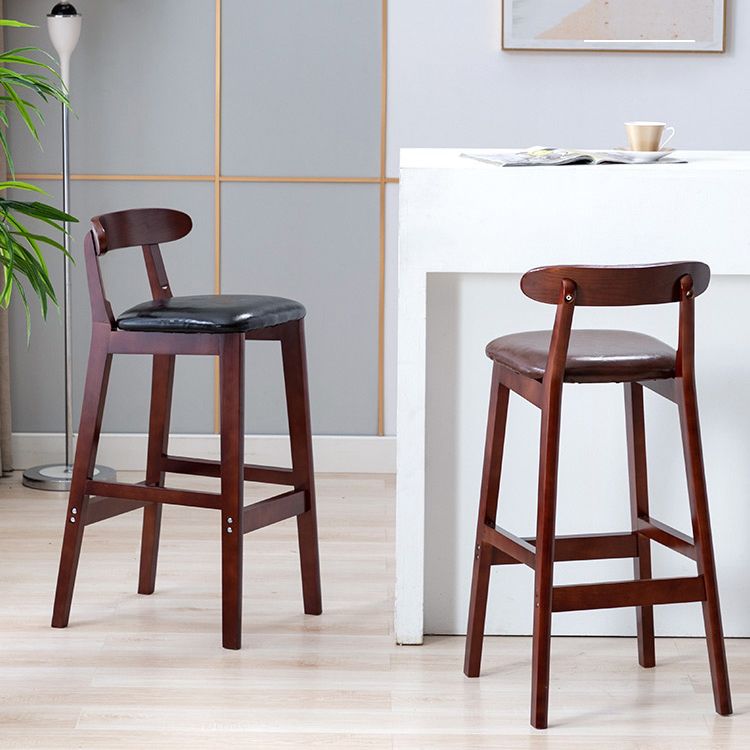 Modern Leather Bar Stool Low Back Low Back Rectangular Counter Stool with Wood Legs Clearhalo 'Bar Furniture' 'Bar Stools' 'bar_stools' 'furn' 'furn_bar_stools' 'furniture_bar_stools' 'Kitchen & Dining Furniture' 'kitchen&dining_furn' 'kitchen' 'kitchen_furn' Furniture' 1200x1200_0721df06-cc6b-4293-abb0-d5c344907281