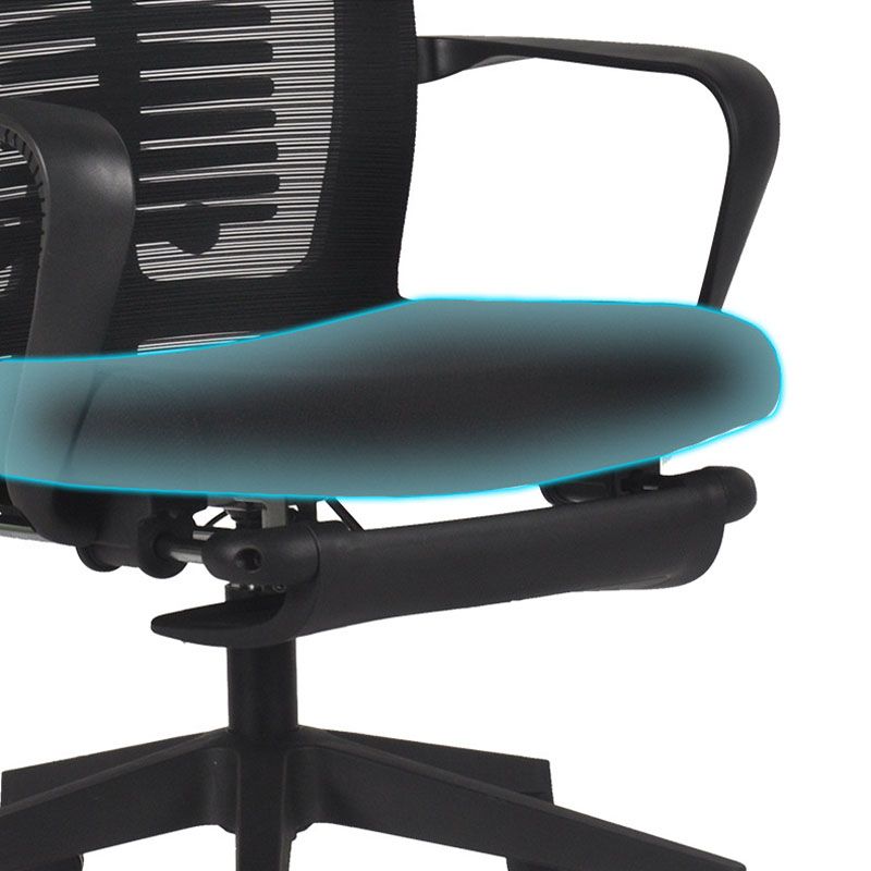 Black Modern & Contemporary Office Chair Fixed Arms Mid Back Home Office Chair Clearhalo 'furn' 'furn_office_chair' 'Furniture' 'Office Chairs' 'Office Furniture' 'office_chair' 1200x1200_07223af0-c440-4681-9b01-dde76e46c44e