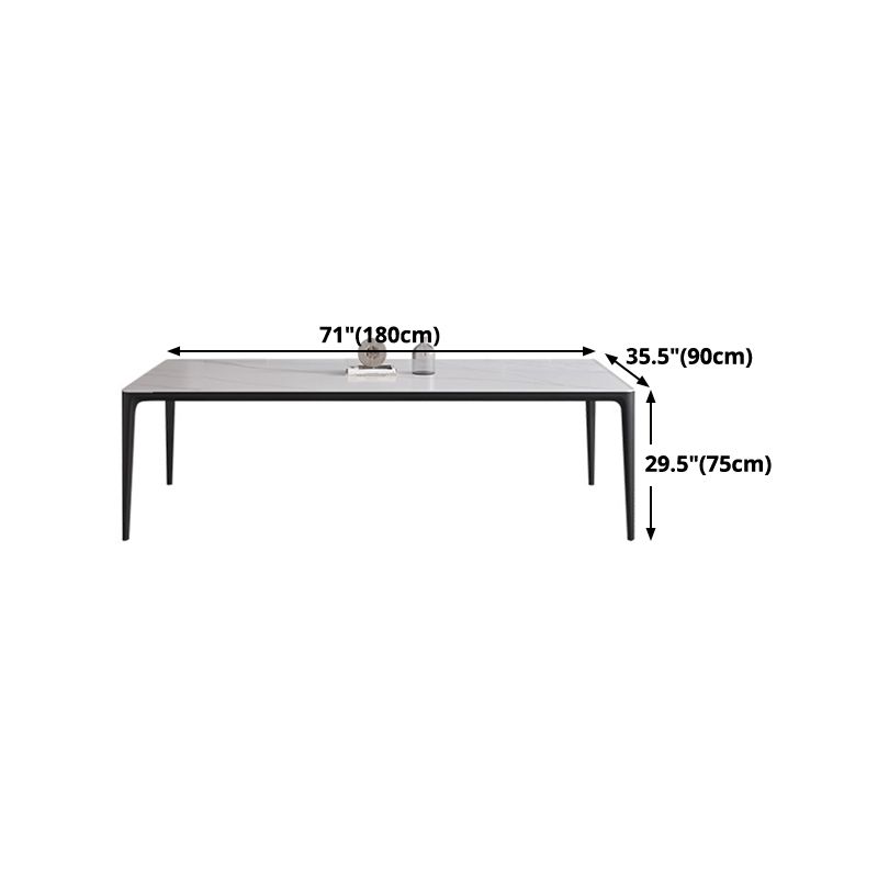 Rectangle Shape Dining Table Industrial Sintered Stone Table with 4 Legs Clearhalo ' dining_table' 'Dining Tables & Seating' 'Dining Tables' 'Furniture' 'furniture_dining_table' 'Kitchen & Dining Furniture' 'kitchen&dining_furn' 'kitchen' 'kitchen_dining_table' 1200x1200_0722c028-942a-4cf4-a381-796ec9c53561