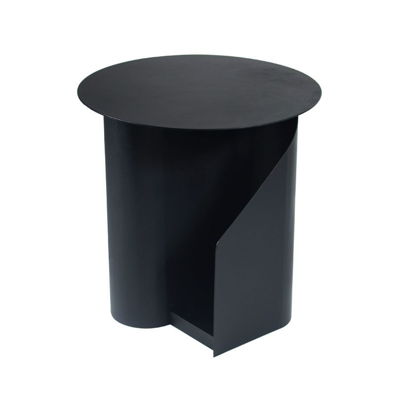 18,5 "hohe moderne mentale abstrakte Seitentisch Rundendend -Tisch mit Lagerung