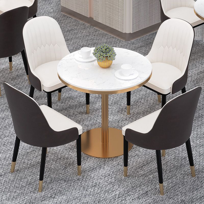 Modern Sintered Stone White Dining Room Set with Round Table Formal Dining Table Furniture Clearhalo 'Dining Room Sets' 'Dining Tables & Seating' 'dining_room_set' 'furn' 'furn_dining_room_set' 'Furniture' 'furniture_dining_room_set' 'Kitchen & Dining Furniture' 'kitchen&dining_furn' 'kitchen' 1200x1200_0724fd55-9644-4ed0-8c79-72b02b580f1c