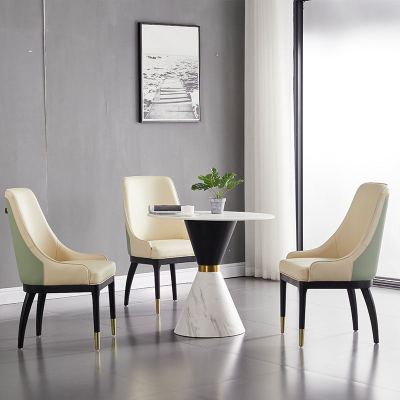 Moderne stijl gesinterde stenen dinerset rond 1/4/5 stukken dinerset voor thuisgebruik